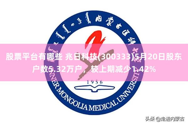 股票平台有哪些 兆日科技(300333)5月20日股东户数5.32万户，较上期减少1.42%