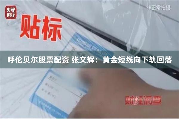 呼伦贝尔股票配资 张文辉:黄金短线向下轨回落