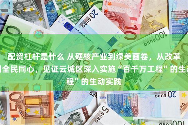 配资杠杆是什么 从硬核产业到绿美画卷，从改革破局到全民同心，见证云城区深入实施“百千万工程”的生动实践