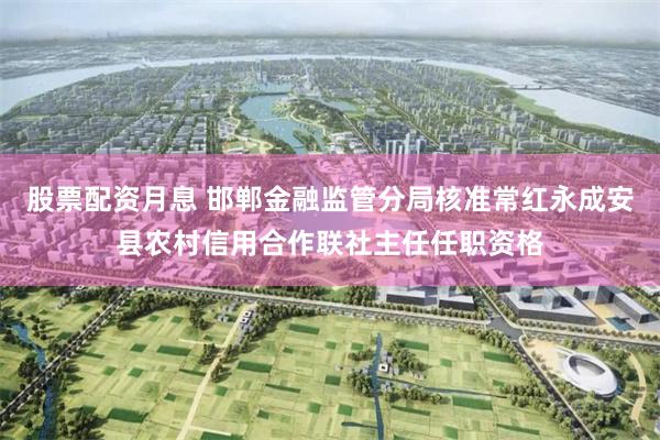 股票配资月息 邯郸金融监管分局核准常红永成安县农村信用合作联社主任任职资格
