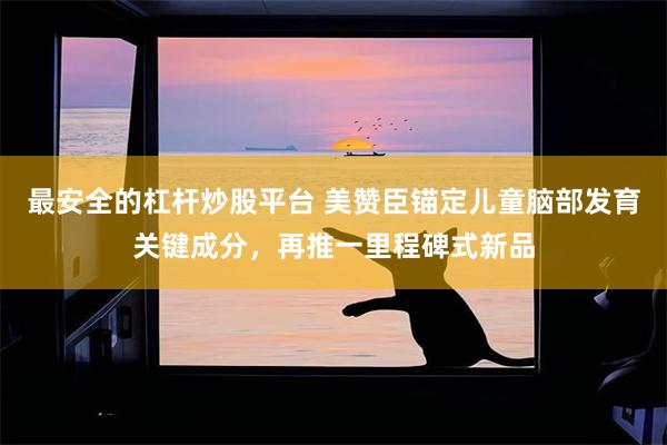 最安全的杠杆炒股平台 美赞臣锚定儿童脑部发育关键成分，再推一里程碑式新品