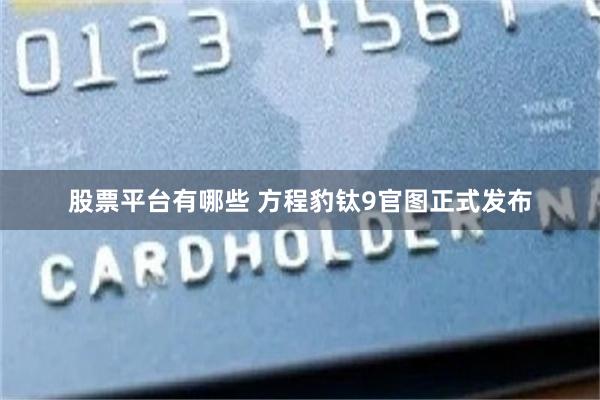 股票平台有哪些 方程豹钛9官图正式发布