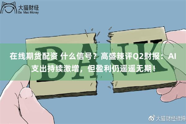 在线期货配资 什么信号？高盛辣评Q2财报：AI支出持续激增，但盈利仍遥遥无期！