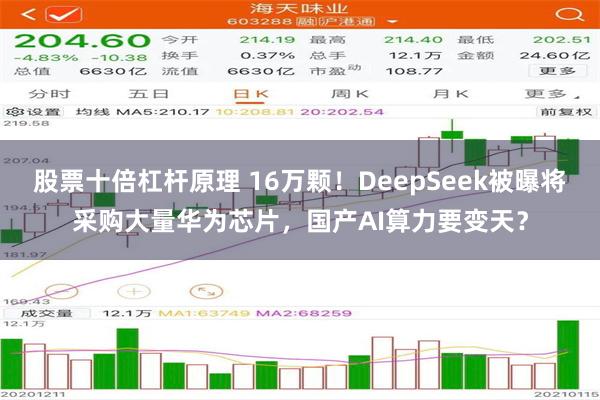股票十倍杠杆原理 16万颗！DeepSeek被曝将采购大量华为芯片，国产AI算力要变天？