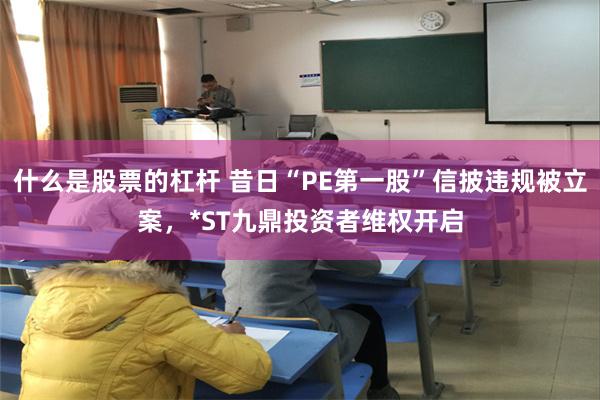 什么是股票的杠杆 昔日“PE第一股”信披违规被立案，*ST九鼎投资者维权开启
