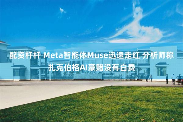 配资杆杆 Meta智能体Muse迅速走红 分析师称扎克伯格AI豪赌没有白费