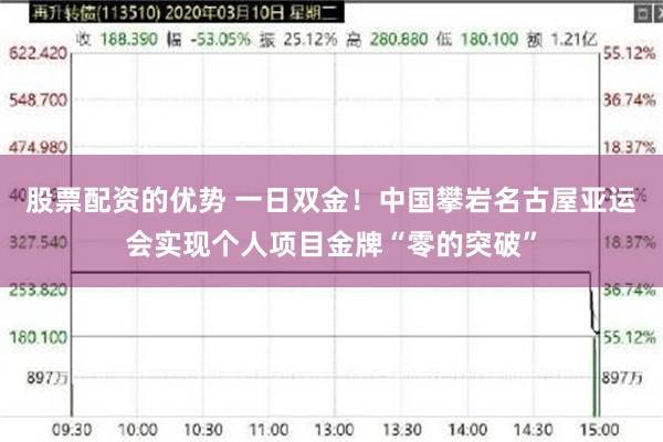 股票配资的优势 一日双金！中国攀岩名古屋亚运会实现个人项目金牌“零的突破”